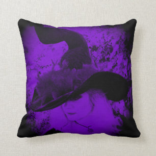 Coussin de sorcière violette Pagan Wiccan Cushion