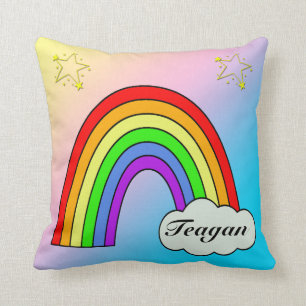 Coussin de souvenir de bébé d'arc-en-ciel