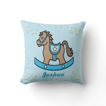 Coussin de souvenir de bébé de cheval de basculage