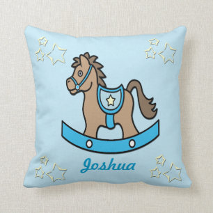 Coussin de souvenir de bébé de cheval de basculage