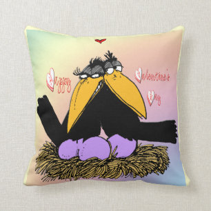 Coussin de souvenir de nid d'amour de Valentine
