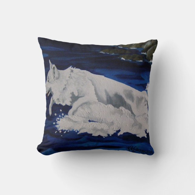 Coussin de splash du berger allemand blanc (Recto)