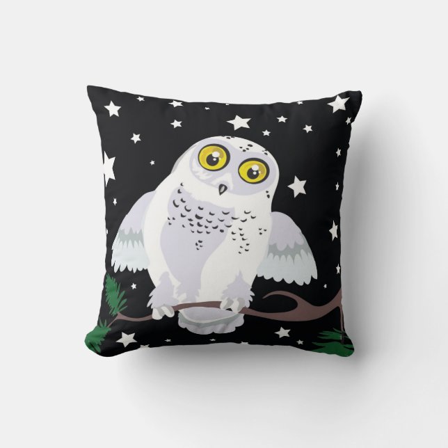 Coussin de Starlight Winter~throw de hibou de (Recto)