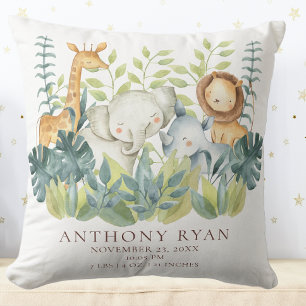 Coussin de stat de naissance de bébé d'animaux d