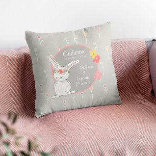 Coussin de statistiques de naissance avec petit la