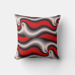 Coussin de style abstrait moderne, noir, blanc et