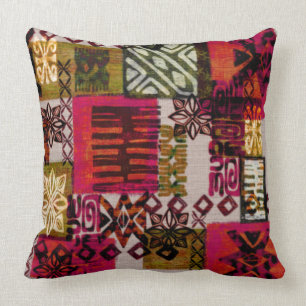 coussin de style barkcloth hawaïen Vintage des ann
