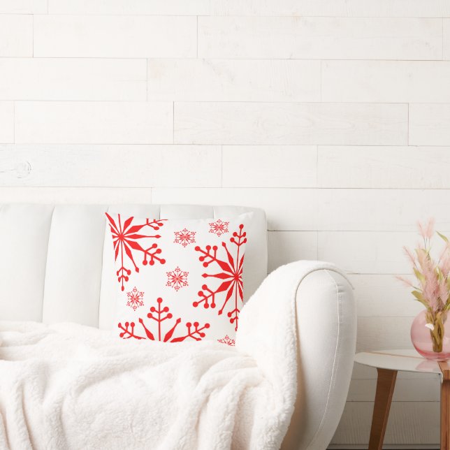 Coussin de style Flocon de neige de Noël. (Canapé)