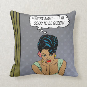 Coussin de style rétro "C’est bien d’être re
