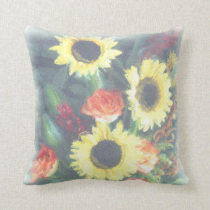 Coussin de Sunflower et MoJo d'Amérique Rose