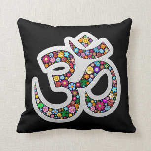 Coussin de symbole de yoga de l'OM Aum Namaste