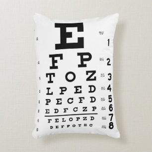 Coussin de T-shirt d'optométriste de diagramme