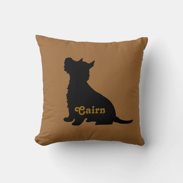 Coussin de Terrier de cairn de tartan (Recto)
