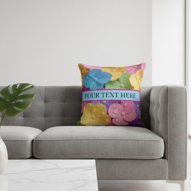 « Coussin de texte personnalisé – Votre message ic (Créateur téléchargé)