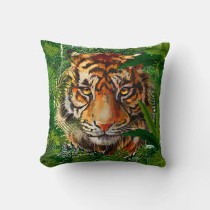 Coussin de Tigre de la Jungle Oreiller à lancer