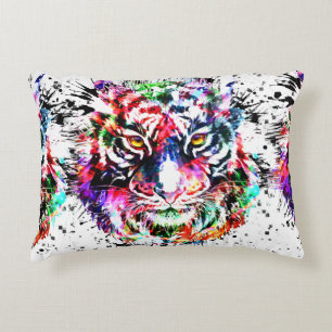 Coussin de tigre Dessin coloré Art Abstrait