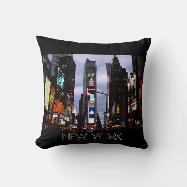 Coussin de Times Square du souvenir NY de New York (Recto)