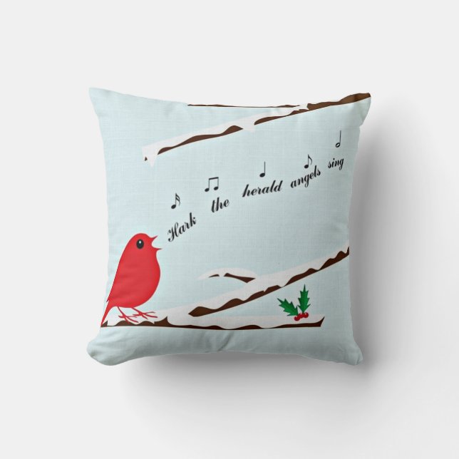 Coussin de Toile-regard du chant de Noël du (Recto)