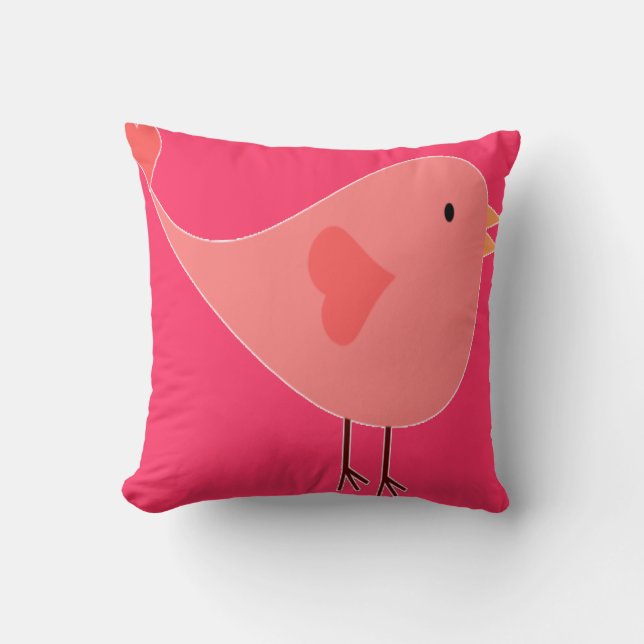 Coussin DE TOSS OISEAU ROSE - MÉLANGER ET CORRESPO (Recto)