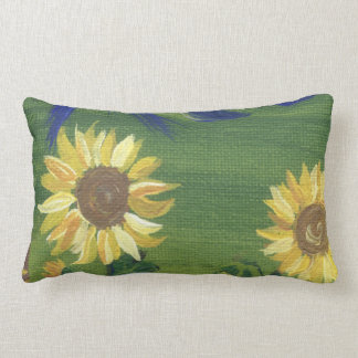 coussin de tournesol peint