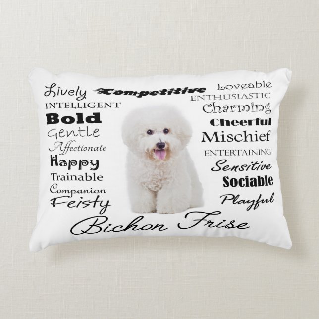 Coussin de traits de Bichon (Devant)