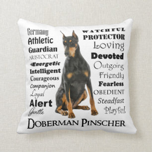 Coussin de traits de dobermann