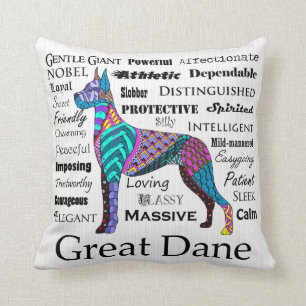 Coussin de traits de great dane