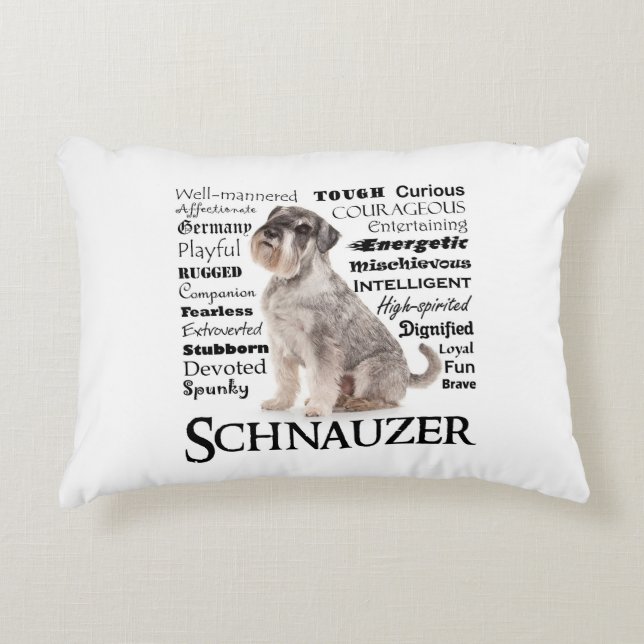 Coussin de traits de Schnauzer (Devant)