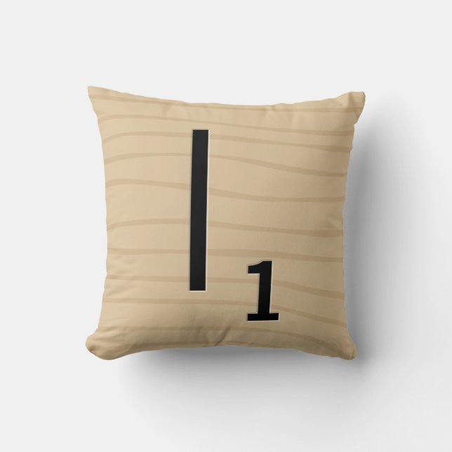 Coussin de tuile de lettre : Bois I/J (5 de 17) (Recto)
