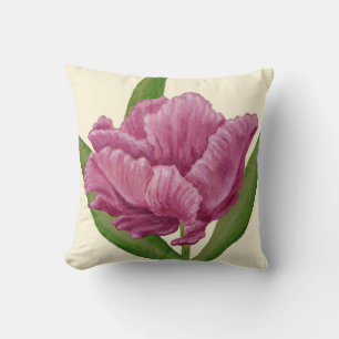 coussin de Tulipe rose