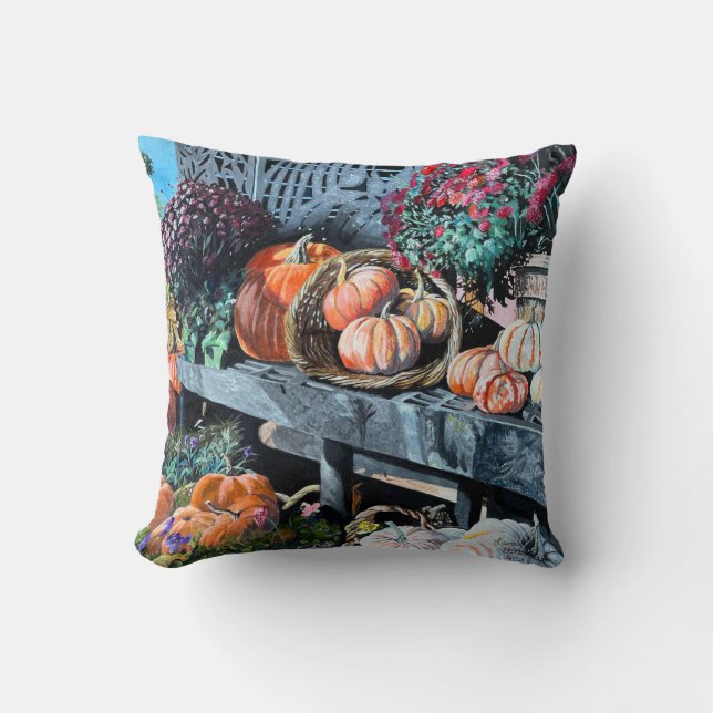 Coussin de vacances d'automne décoratif (Recto)