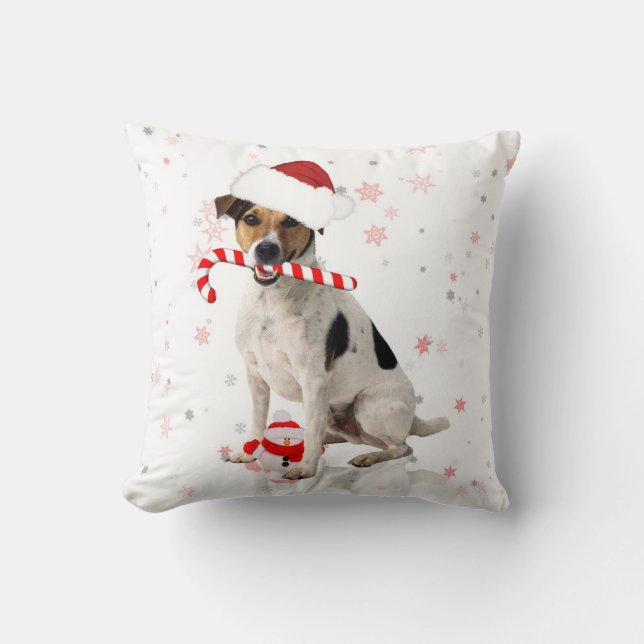 Coussin de vacances de Noël de chien de Jack (Recto)