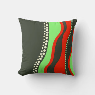 Coussin de vagues abstraites modernes