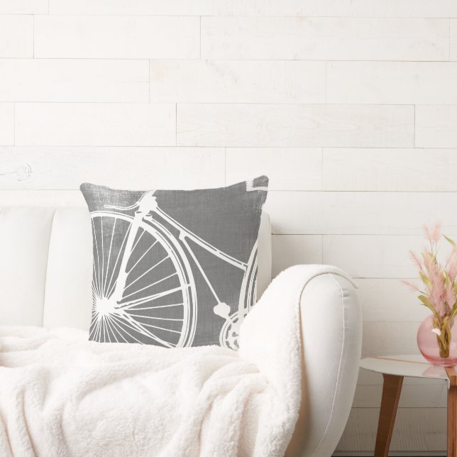 Coussin de vélo gris et blanc (Canapé)