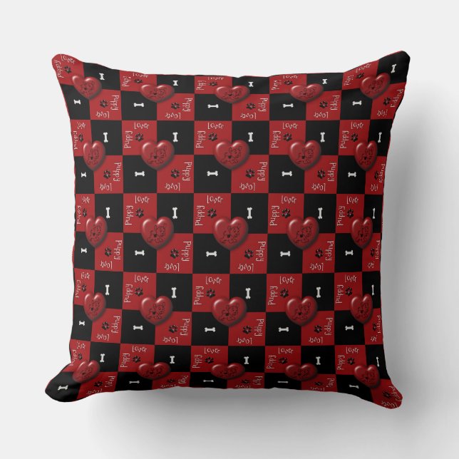 Coussin de vérification de l'aile des chiots, roug (Recto)