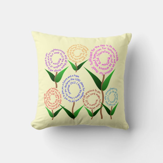 Coussin de vers de 7 bibles (Recto)