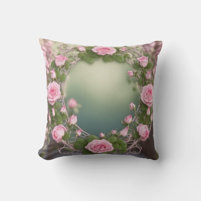 Coussin de vigne Rose enchanté - Beaut floral inte (Recto)