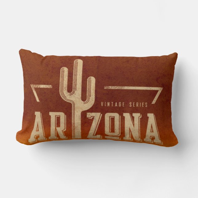 coussin de voyage vintage Arizona cactus (Recto)