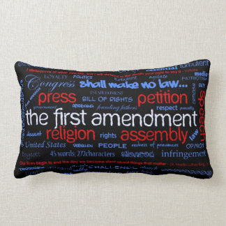 Coussin de "Wordle" de premier amendement
