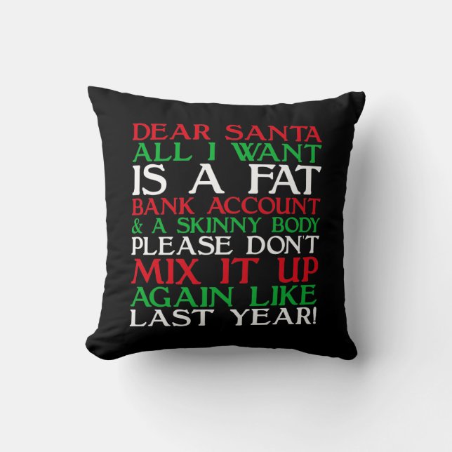 Coussin Dear Santa (Recto)