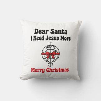 Coussin Dear Santa Jésus - Cadeau de Foi
