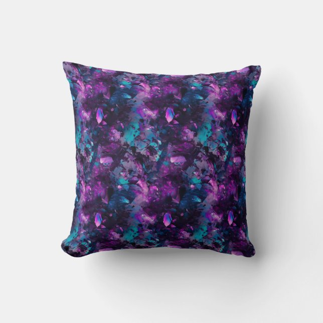 Coussin d'eau opale violet - cristaux Abstraits (Recto)