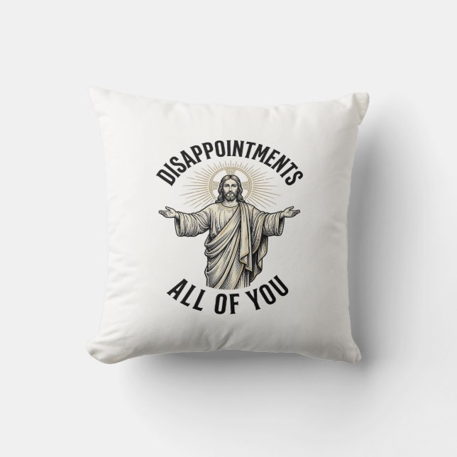 Coussin Déceptions Vous Tous Tee-shirt Religieux Vintage (Recto)