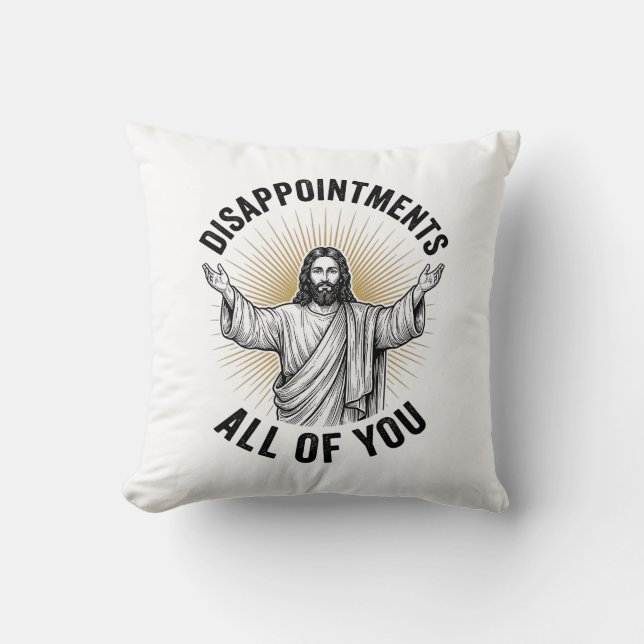 Coussin Déceptions Vous Tous Tee-shirt Religieux Vintage (Recto)