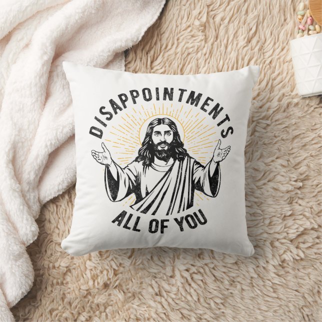Coussin Décevez Vous Tous Christian Jésus Drôle (Couverture)