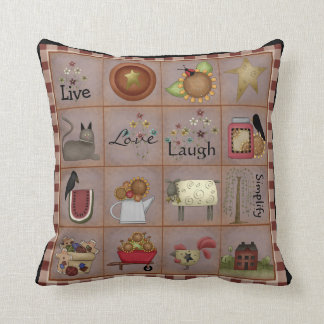 Coussin d'échantillonnage de l'art de Country Prim