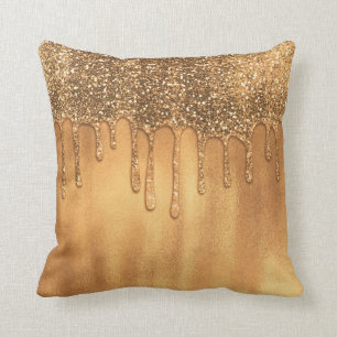 Coussin Déchirer dans la Parties scintillant de miel d'or 