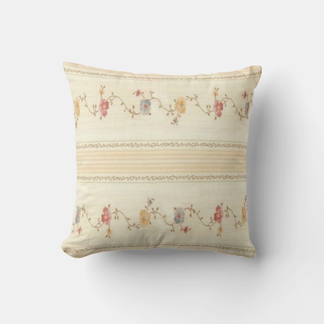 Coussin Déco florale vintage (Recto)