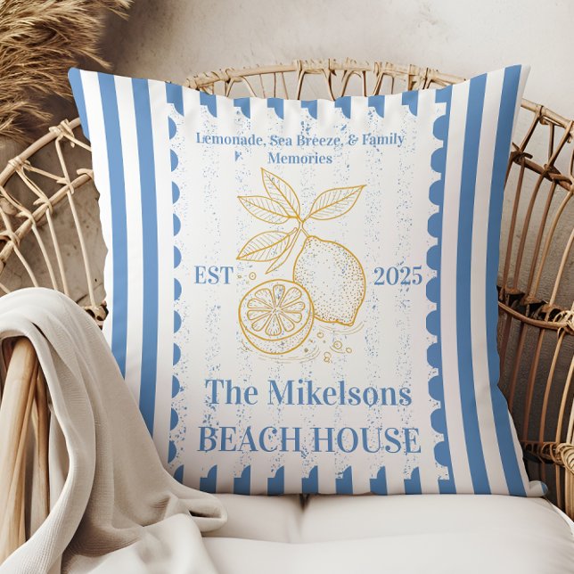Coussin Déco personnalisée de la maison de plage Lemon Bea (Créateur téléchargé)