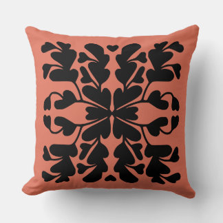 Coussin Déco rouge terre cuite